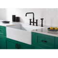 Cupc aquacúbico Bronze Matte Bronze High Arc Bridge Kitchen Torneira com spray lateral